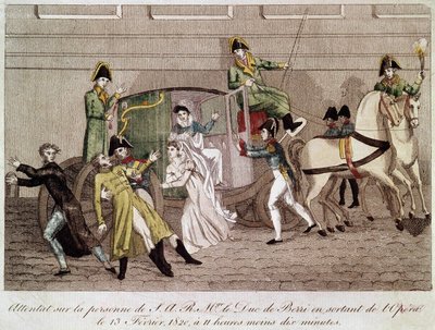 Attack on the Duke of Berry by Louis Pierre Louvel when leaving the Opera on February 13, 1820 by Unknown artist