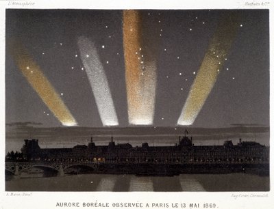 Aurora Borealis observed in Paris on 13/05/1869 - in 
