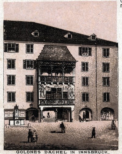 Austrian Tyrol: view from the balcony called the Golden Roof in Innsbruck by Unknown artist