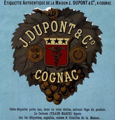 Authentic Label of J. Dupont & Co., Cognac. 1882 Edition by Unknown artist