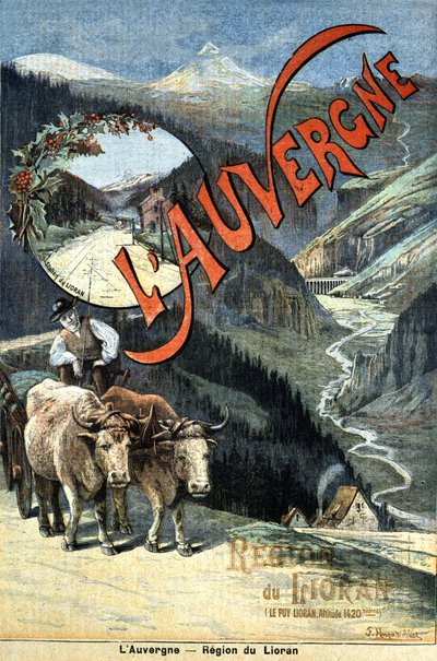 Auvergne Mountains, Lioran Region, Tourism Advertising, Late 19th Century by Unknown artist