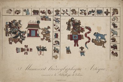 Aztec Hieroglyphic Manuscript in the Vatican Library by Unknown artist