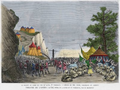 Ballet Scene at the Military Camp of the Cid. Illustration of 