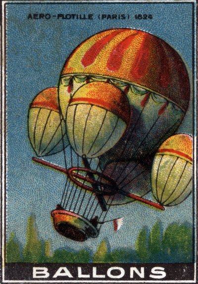 Balloons of the Aero Flotille de Paris by Unknown Artist