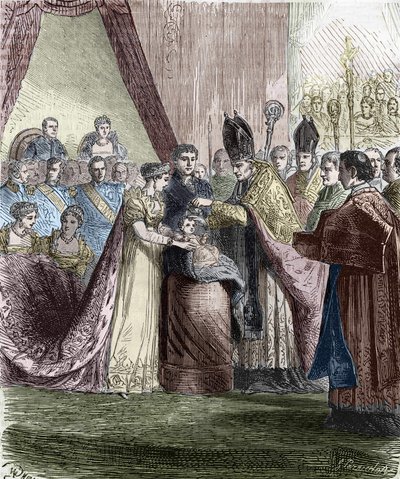Baptism of Napoleon François Charles (Napoleon II), King of Rome, Son of Emperor Napoleon I (1769-1821), at Notre-Dame de Paris, 9 June 1811 by Unknown artist