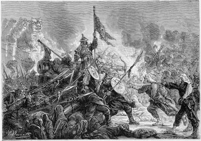 Battle of Palikao: defeat of the Manchu army before the Franco-British Expeditionary Force, 21/09/1860 by Unknown artist