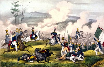 Battle of Palo Alto: on 08/05/1846 between 2900 Americans under General Taylor and 6000 Mexicans under General Arista by Unknown artist