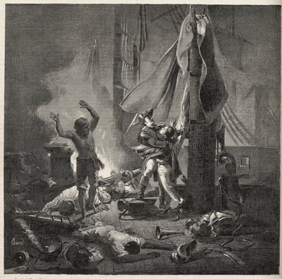 Battle of the Nile - Battle of Aboukir - death of Luce and Giocante de Casabianca by Unknown artist