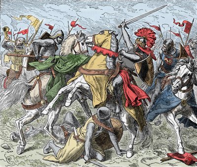 Battle on the Elster: Rudolf of Swabia Mortally Wounded by Unknown artist
