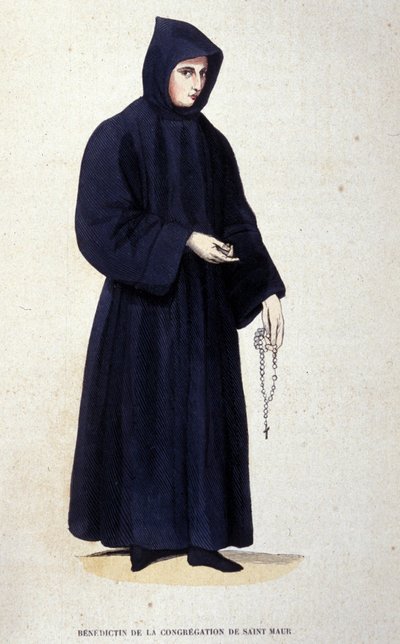 Benedictine of the Congregation of Saint Maur (engraving from an album on religious orders, Paris) by Unknown artist
