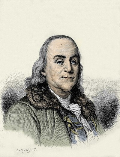 Benjamin Franklin, American Philosopher, Physicist and Ambassador by Unknown artist