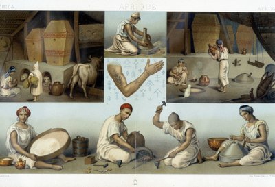 Berbers Kabyles: interior of a home Kabyle - industry - tattoos - in 