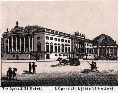 Berlin, Germany: view of the opera and the church of St. Hedwig by Unknown artist