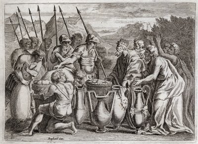 Bible of Royaumont, Old Testament: Abraham saves Loth by Unknown artist