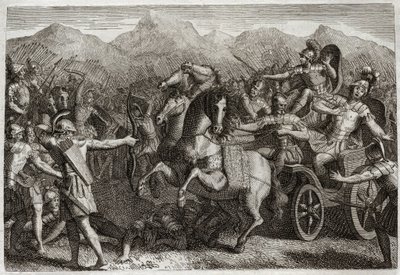 Bible of Royaumont, Old Testament: Death of Ahab by Unknown artist
