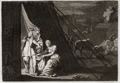 Bible of Royaumont, Old Testament: Death of Holofernes. Judith cuts off Holofernes
