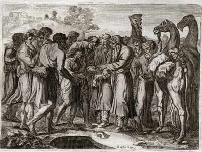 Bible of Royaumont, Old Testament: Joseph Sold by His Brothers by Unknown artist