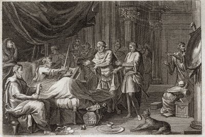 Bible of Royaumont, Old Testament: Judas Maccabee. Judas Maccabee succeeded his father Mattathias in the conduct of the army, and supported all the Jewish people against the oppression of the Seleucids. Illustration from 1811. by Unknown artist