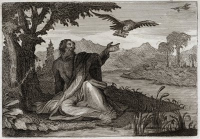 Bible of Royaumont, Old Testament: Ravens of Elijah (illustration from 1811) by Unknown artist