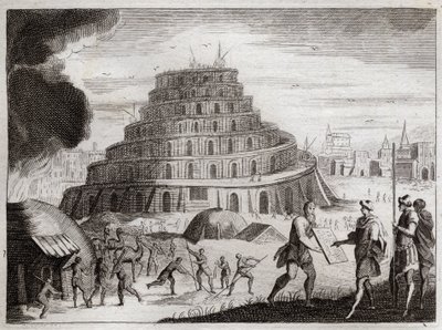 Bible of Royaumont, Old Testament: Tower of Babel by Unknown artist