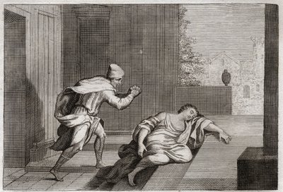 Bible of Royaumont, Old Testament: Woman of the Outraged Levite. Levite