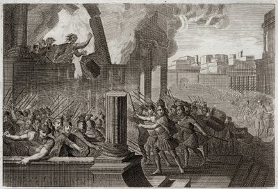 Bible of Royaumont, Old Testament: Zimri Burns by Unknown artist