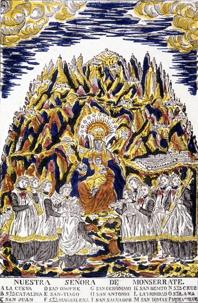 Black Virgin of Monserrate, Havana, surrounded by angels by Unknown artist