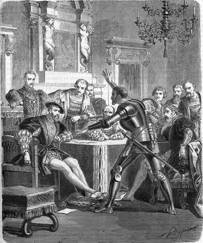 Blaise de Monluc, Marshal of France at the court of Francois I. Engraving of the 19th century by Unknown artist