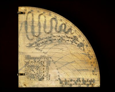 Brassy dial showing the sun