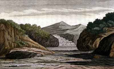 Brazil, river and land rich in golden pepites. 19th century engraving by Unknown artist