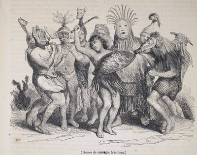 Brazilian natives dancing, from Le Magasin Pittoresque by Unknown artist