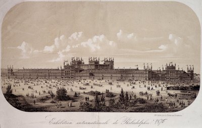 Building commemorates the centenary of the founding of the United States (1776-1876) at the International Exhibition of Philadelphia by Unknown artist