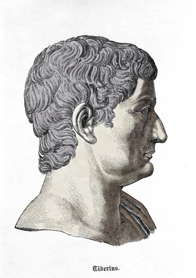 Bust of Tiberius. by Unknown artist