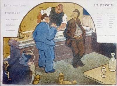 Café de Paris: zinc - drawing, late 19th century by Unknown artist