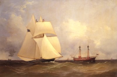Cambria Passing Sandy Hook after Transatlantic Race by Unknown