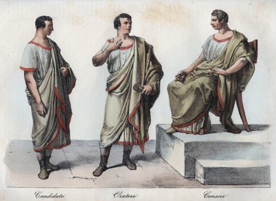 Candidates - Orator - Roman Censor - Engraving from 