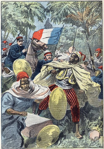Capture of Samory Toure (circa 1830-1900), Sudanese leader and opponent of French colonization in Africa, by Captain Gouraud and Lieutenant Jacquin. Sudan by Unknown artist