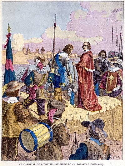 Cardinal Richelieu at the Siege of La Rochelle (1627 - 1628) by Unknown artist