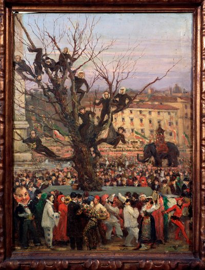 Carnival Scene in the Streets of Rome by Unknown artist