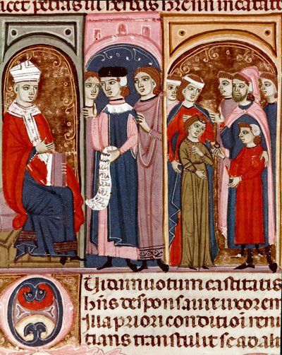 Celebration of a Miniature marriage from the Justinian Code by Unknown artist