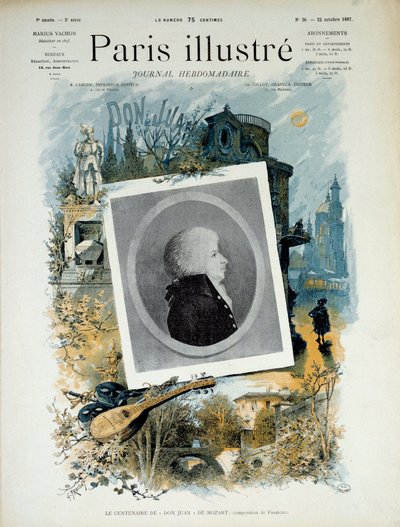Centenary of the Don Juan (Don Giovanni) of Mozart in 1787. First Page of Illustrated Paris, Issue of 22 October 1887. Paris, Musee Carnavalet by Unknown artist