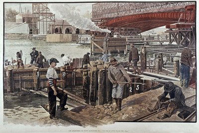 Construction Site of the Pont Alexandre III - in 