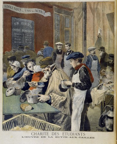 Charity of students, the work of the Butte aux Cailles - in 
