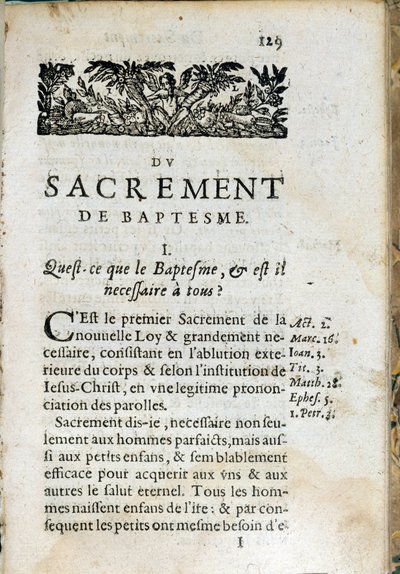 Christian religion: inner page of the book 