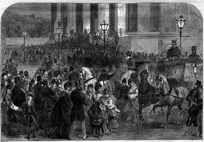 Christmas Mass at Midnight at the Church of the Madeleine in Paris in 1873. by Unknown artist