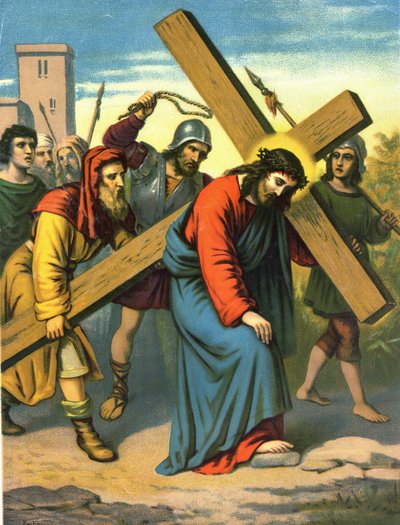 Depicting the life of Christ: Jesus carrying his cross by Unknown artist