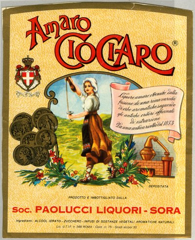 Ciociaro amaro alcohol advertisement by Unknown artist