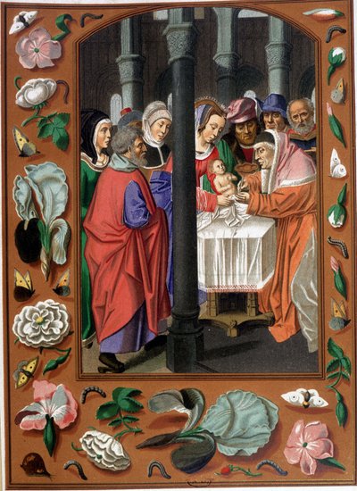 Circumcision of Christ, after Flemish illumination around 1500 by Unknown artist