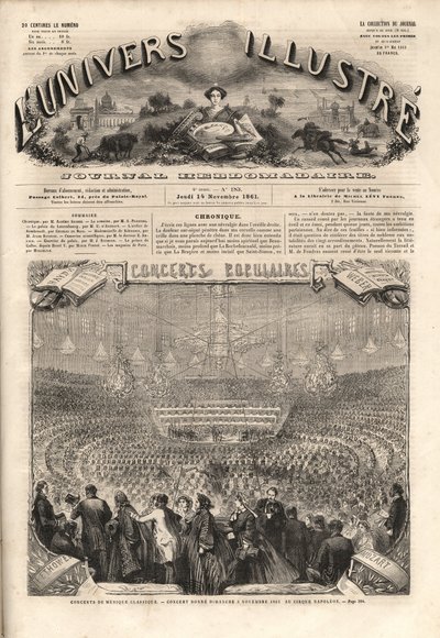 Cirque Napoleon (current winter circus, rue Amelot, Paris) - Classical Music Concert on Sunday, November 3 by Unknown artist