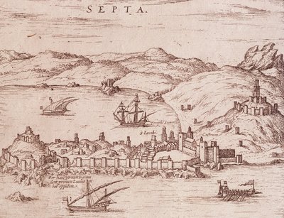City of Septa (Ceuta) during early 1600s, engraving, Morocco by Unknown artist